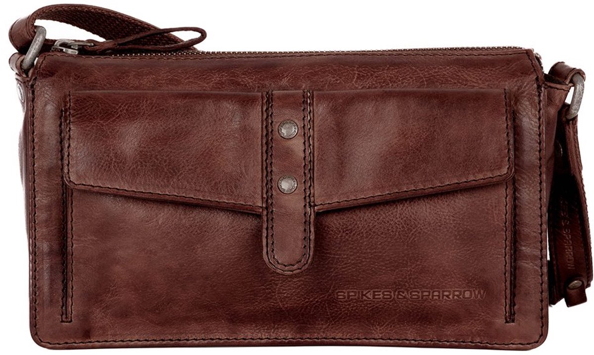 Leren Crossbodytas - Maida - Donkerbruin