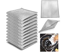 Dubbellaags krasbestendig doekje met metalen draden- geschikt voor zowel droog als nat gebruik- afwasdoekje met metalen draden voor het schoonmaken van de keuken- kookgerei- servies- gootsteen- fornuis- enz.- gemakkelijk uit te spoelen (10 stuks)