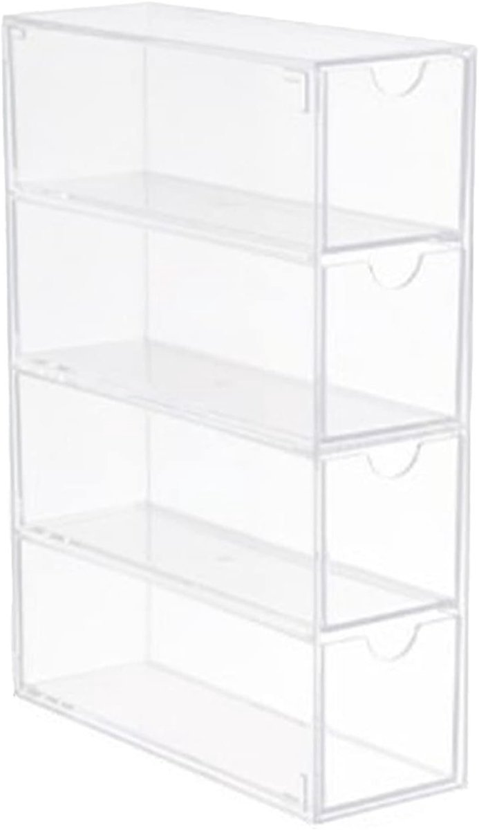 Stapelenbare Opbergdoos voor Brillen met 4 Laden - Zonnebrilhouder, Make-up Organizer en Bureau Accessoires Organizer