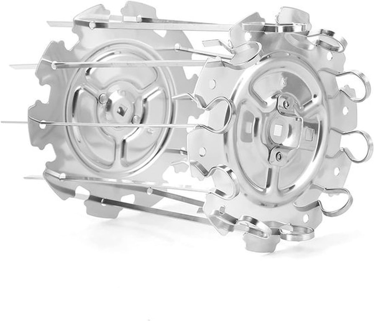 BBQ Grill Accessoires Set met 10 Herbruikbare RVS Spiezen voor Kebabs, Vleesspiesjes en Groenten