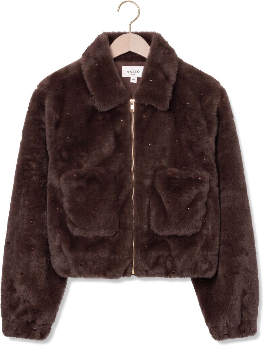 Ai&Ko Lione Fur Pes 506 G Jassen Meisjes - Winterjas - Bruin - Maat 152
