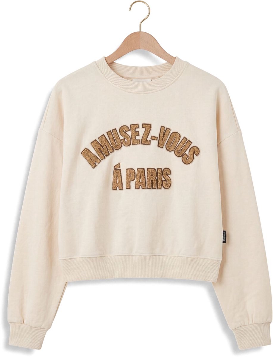 Retour Yanou Truien & Vesten Meisjes - Sweater - Hoodie - Vest- Ecru - Maat 146/152