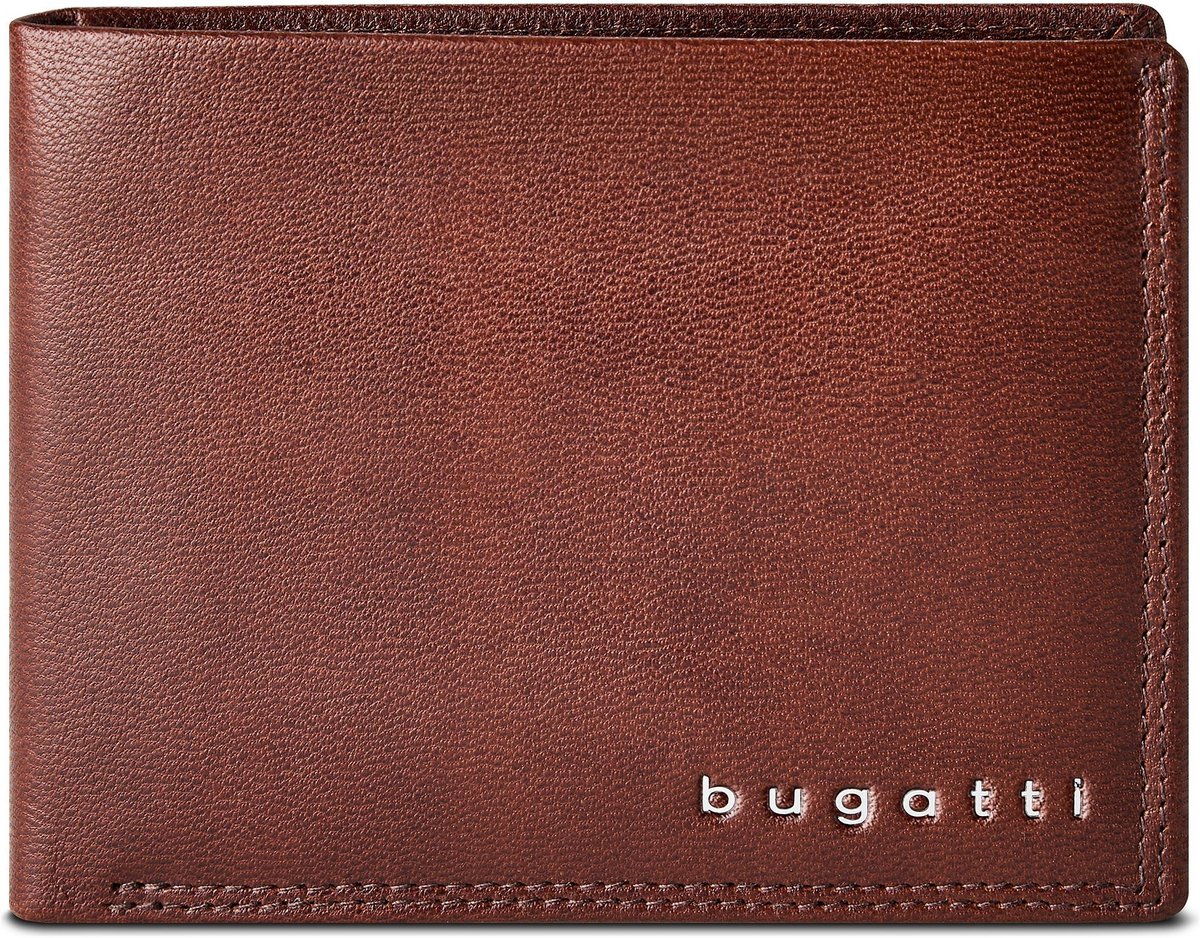 Bugatti Valencia Portemonnee RFID-bescherming Leder 12 cm - Jongens - Horizontaal - brown