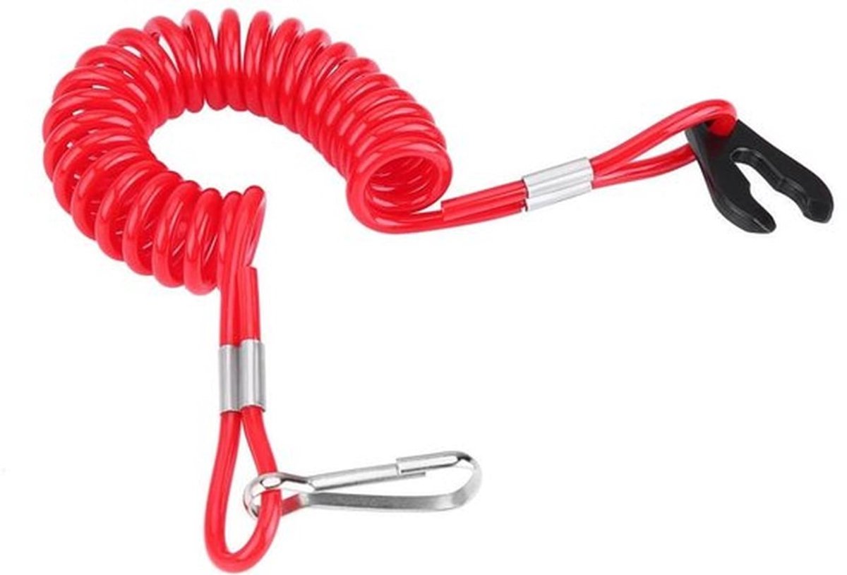 Schakel sleutel voor buitenboordmotor - Rode stop-lanyard voor motorboten - Duurzaam en slijtvast