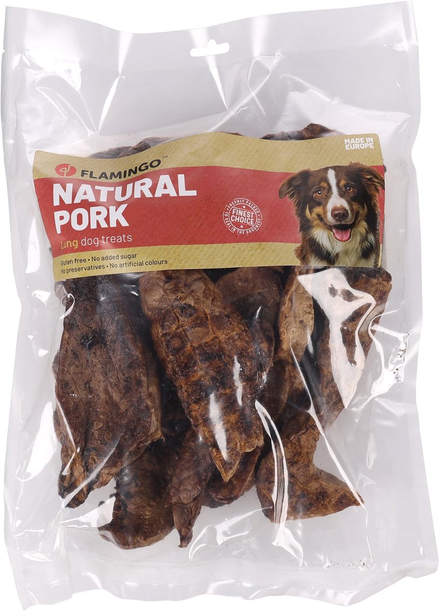 Hondensnack - Natuurlijke Gedroogde Varkenslong - 200g - Glutenvrij - Vetarm