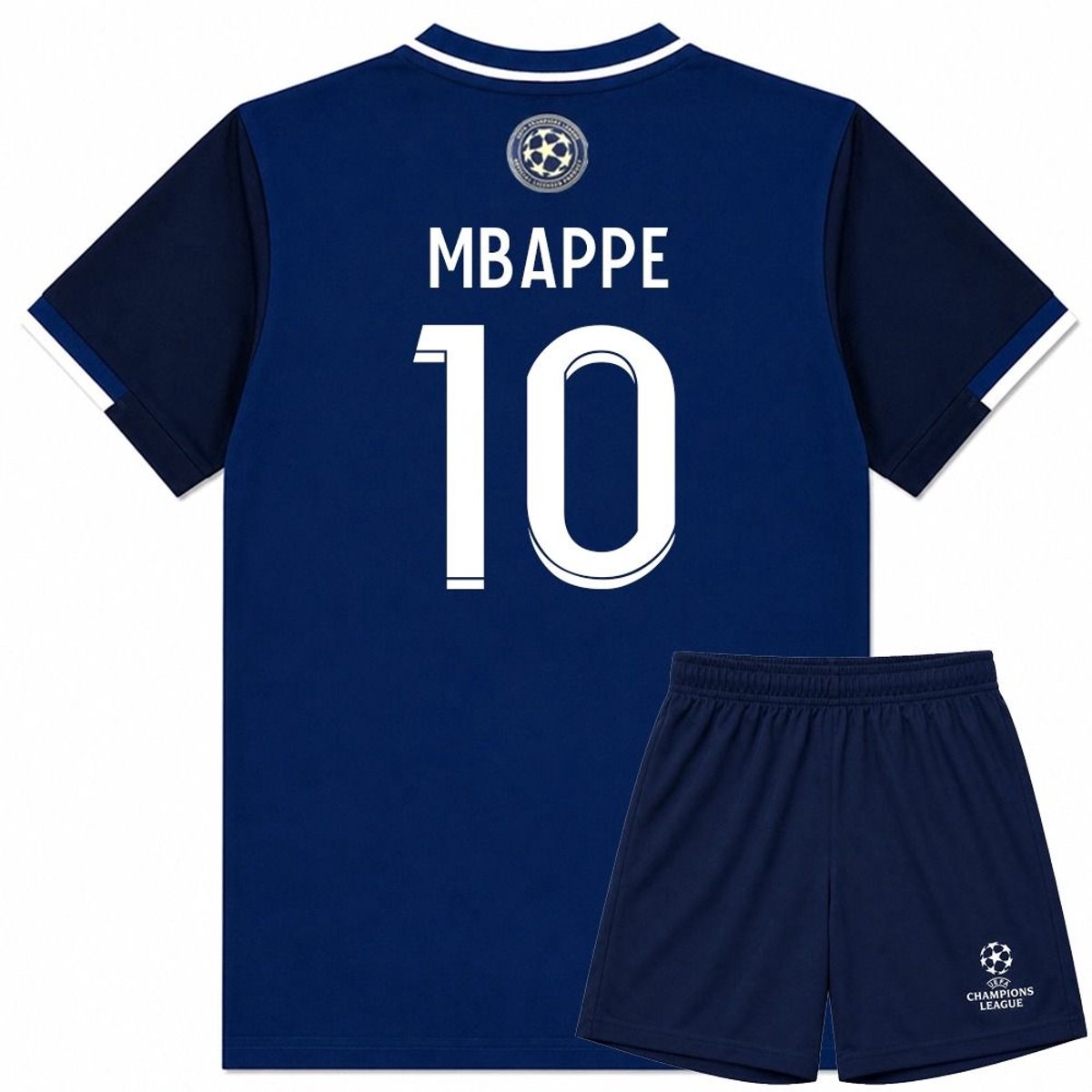 Mbappe Champions League Voetbaltenue - Voetbal Tenue Kinderen - Shirt en Broekje - Jongens en Meisjes -- Maat 140