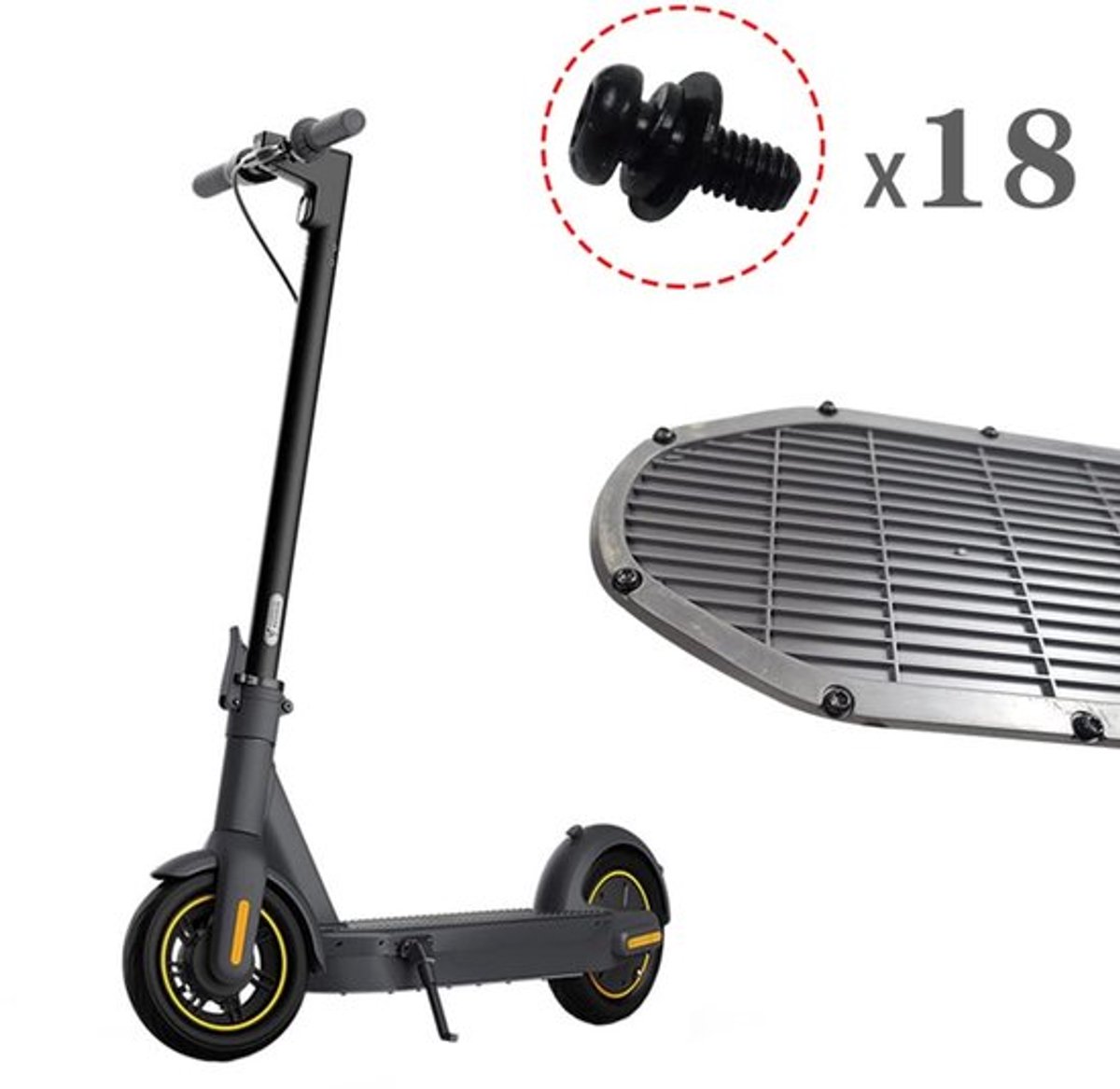 18 stuks RVS-schroeven voor batterij-deksel - Ninebot MAX G30 elektrische scooter reparatie-onderdelen