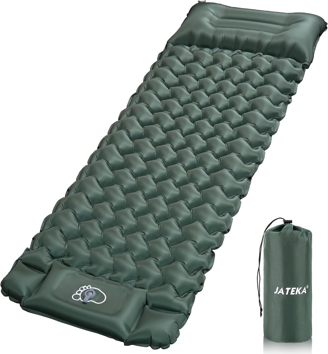 Campingmatras - Groen - Eenpersoons - Zelfopblazend en Compact - Ideaal voor Kamperen en Reizen
