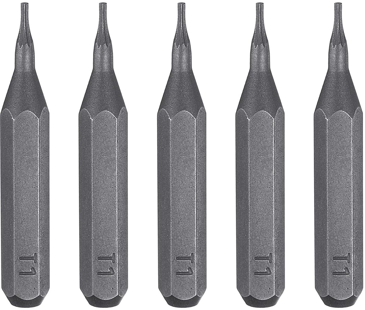 Schroevendraaierset met 5 Torx Bits T1, 28mm, magnetisch