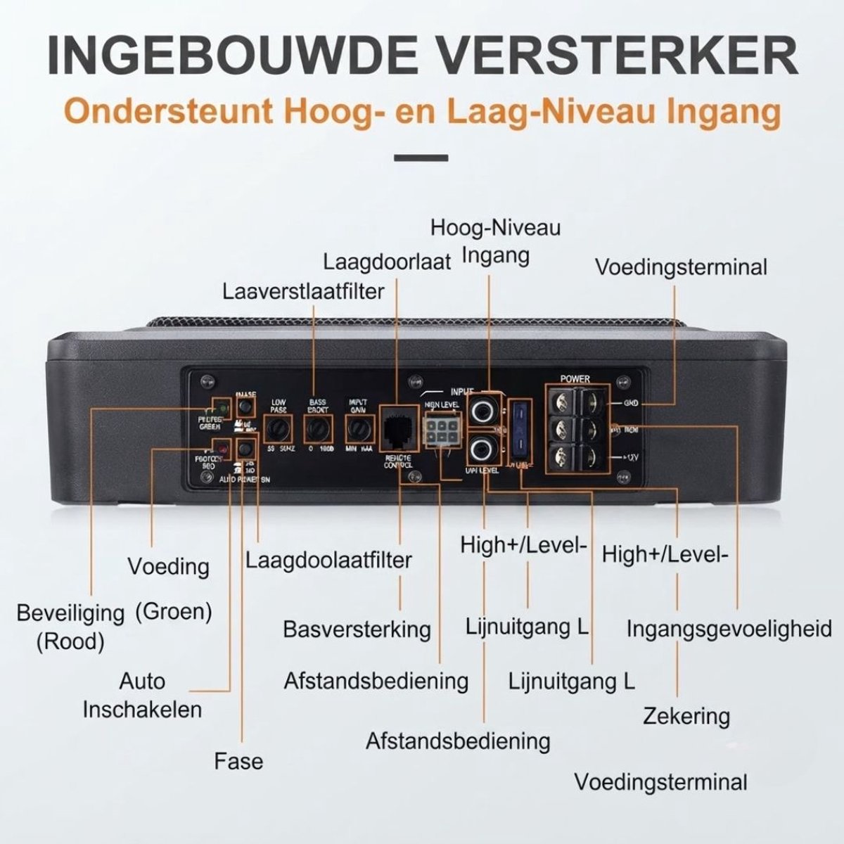 Underseat Subwoofer - Auto Versterking - Speakers – foto 7