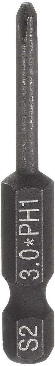 Phillips schroevendraaier bitset PH1 met 1/4" Sechskantschacht