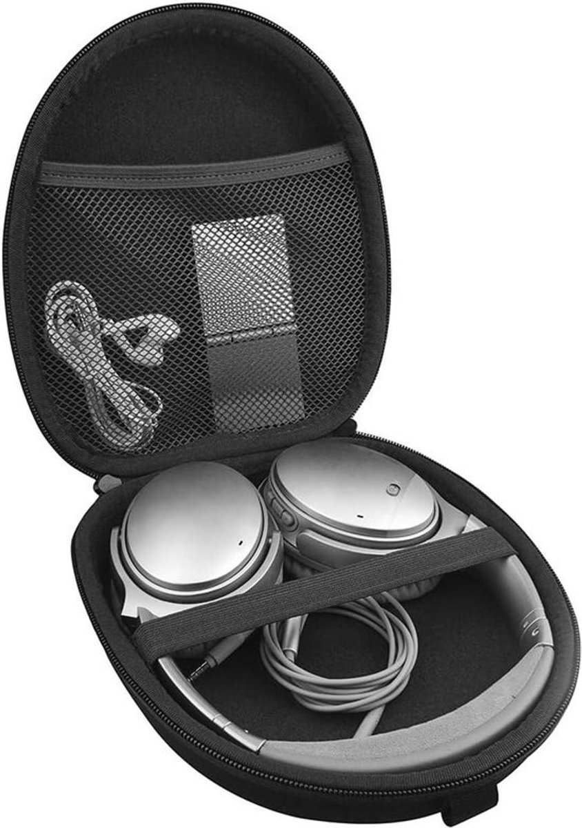 Beschermhoes voor ruisonderdrukkende hoofdtelefoon - Opbergtas - Duurzaam - Zwart - Bescherming - Compatibel met verschillende modellen - Elegante Case - Accessoire - Hoofdtelefoonhoes - Kwaliteitshoes - Ruisonderdrukkend - Luxe - Draagtas