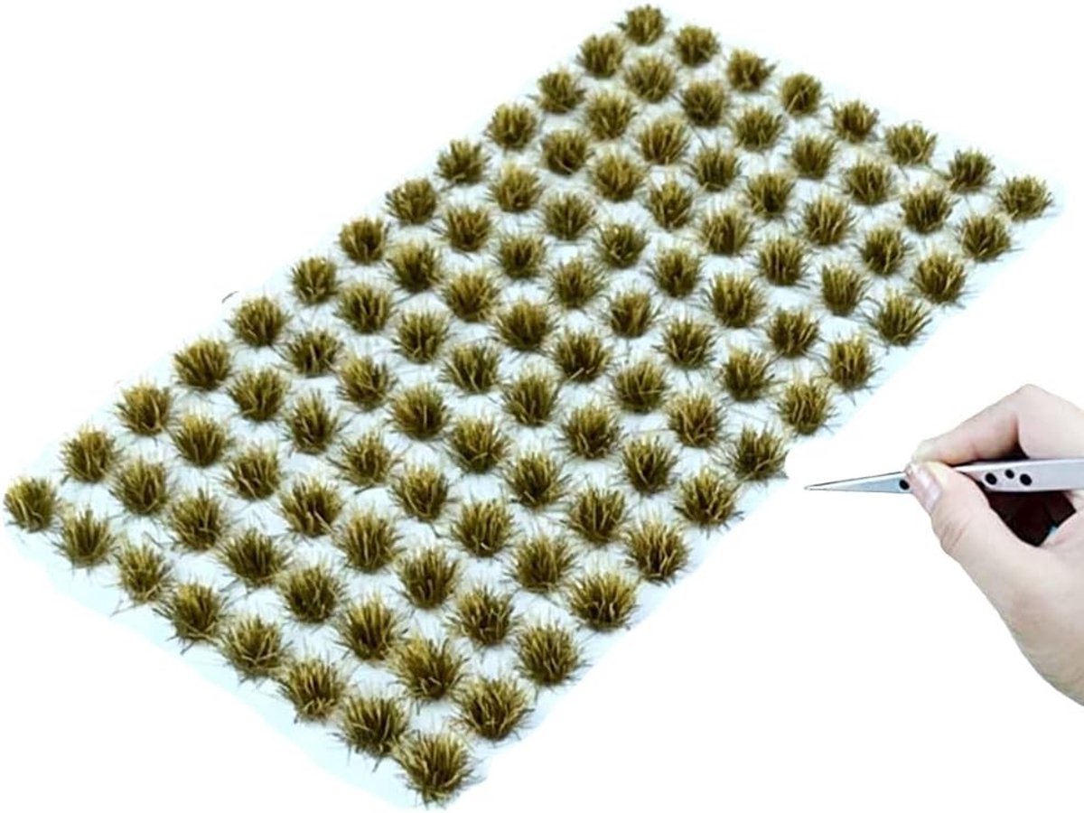 120 Stuks Statisch Gras Tufts voor Modelbouw - Miniatuur Decoratie voor Spoorweg Landschappen en Diorama's