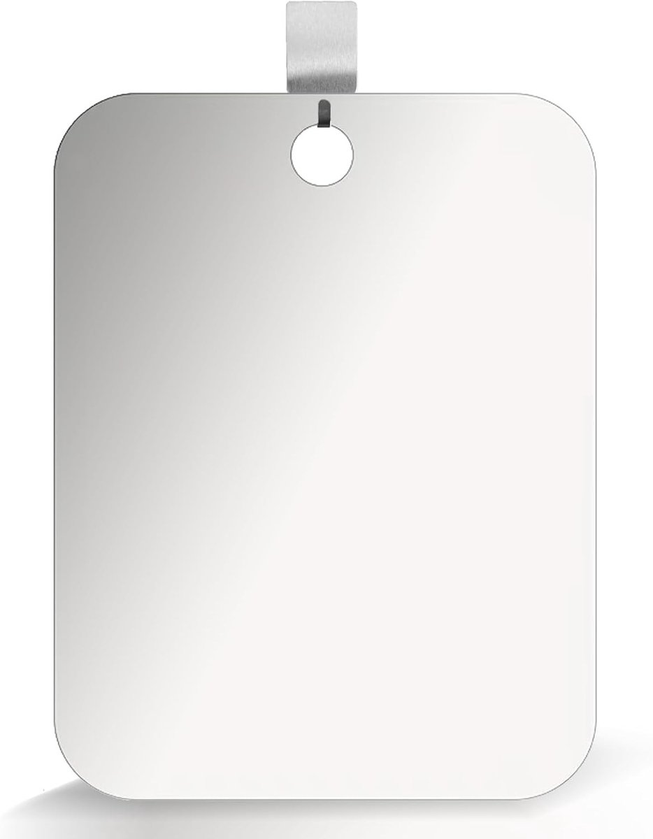 Anti-fog Shaving Mirror 20 x 25 cm - Hangspiegel voor Badkamer met Haken, Draagbare Douche Spiegel Geschikt voor Douche en Badkamer
