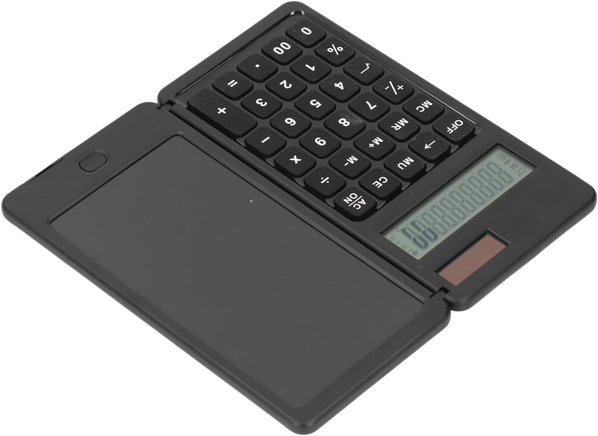 SnelShoppen - Solar Calculator Handwriting Board, Multifunctionele Pocket Desktop Calculator met LCD Schrijftablet voor Studenten, Notitie Functie, Lo