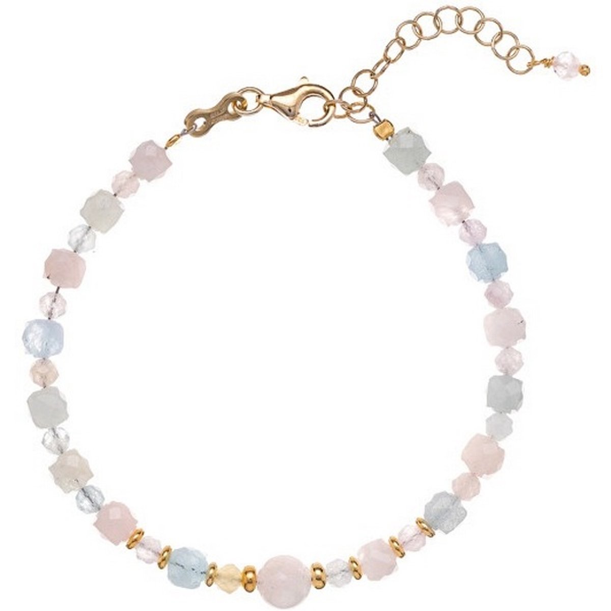 ALISIA AL3769 GOLD-PLATED MORGANIET KRALEN ARMBAND 1 STUK