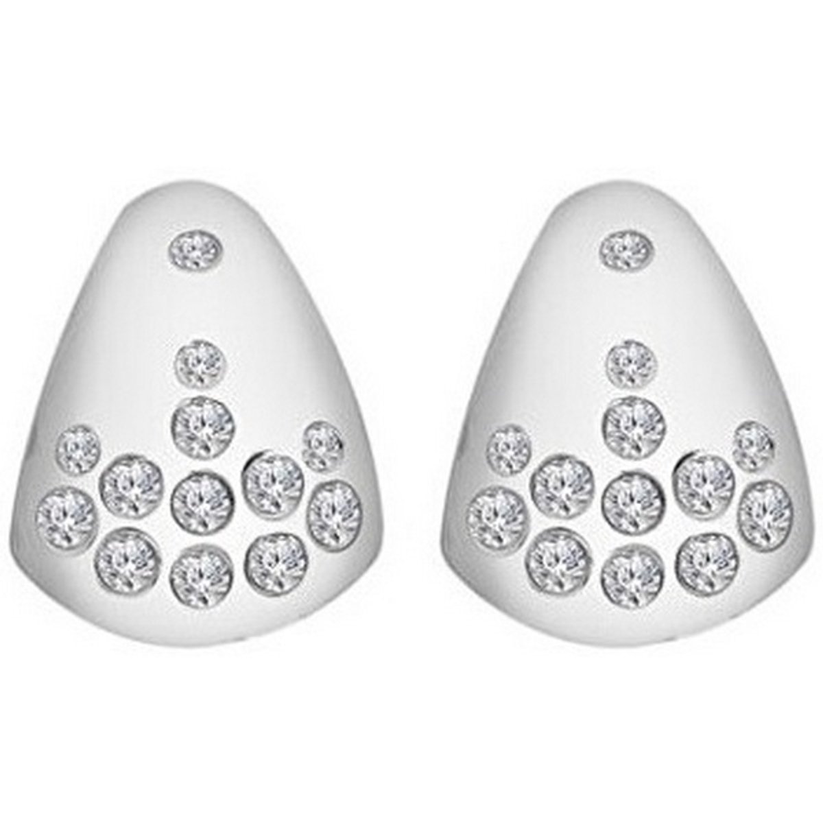 HOT DIAMONDS DE835 ZILVEREN OORHANGERS MET DIAMANT EN WITTE TOPAAS 1 PAAR