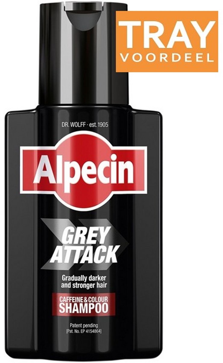 ALPECIN GREY ATTACK CAFFEINE & COLOUR SHAMPOO 6 X 200 ML