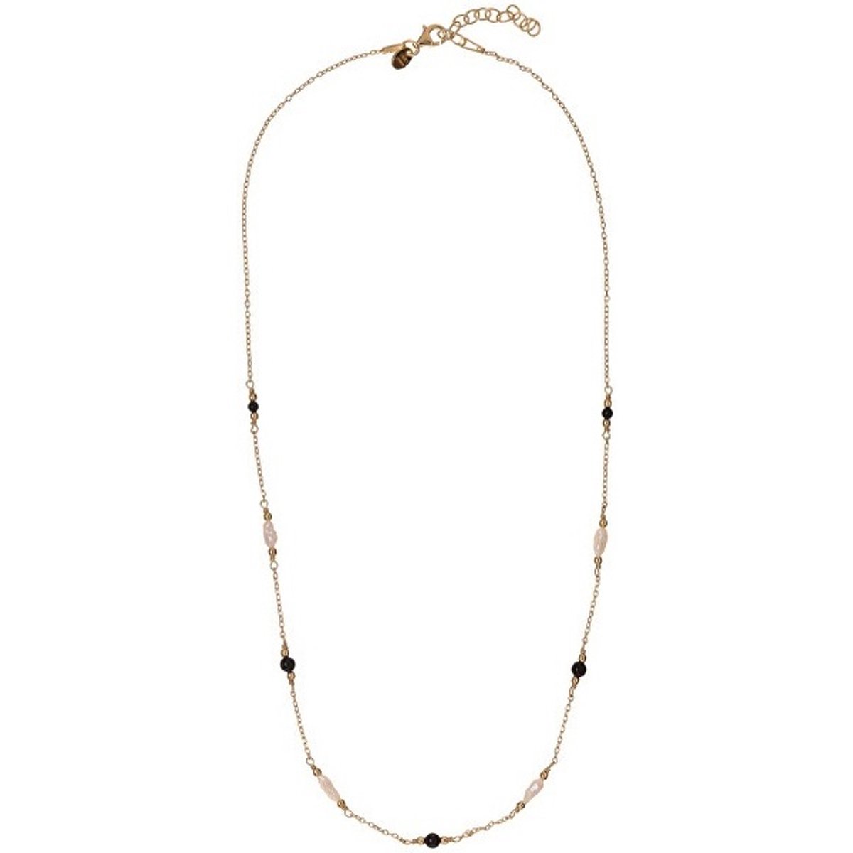 ALISIA AL5253.01.000 GOLD-PLATED KETTING MET PARELS EN AGAAT 1 STUK