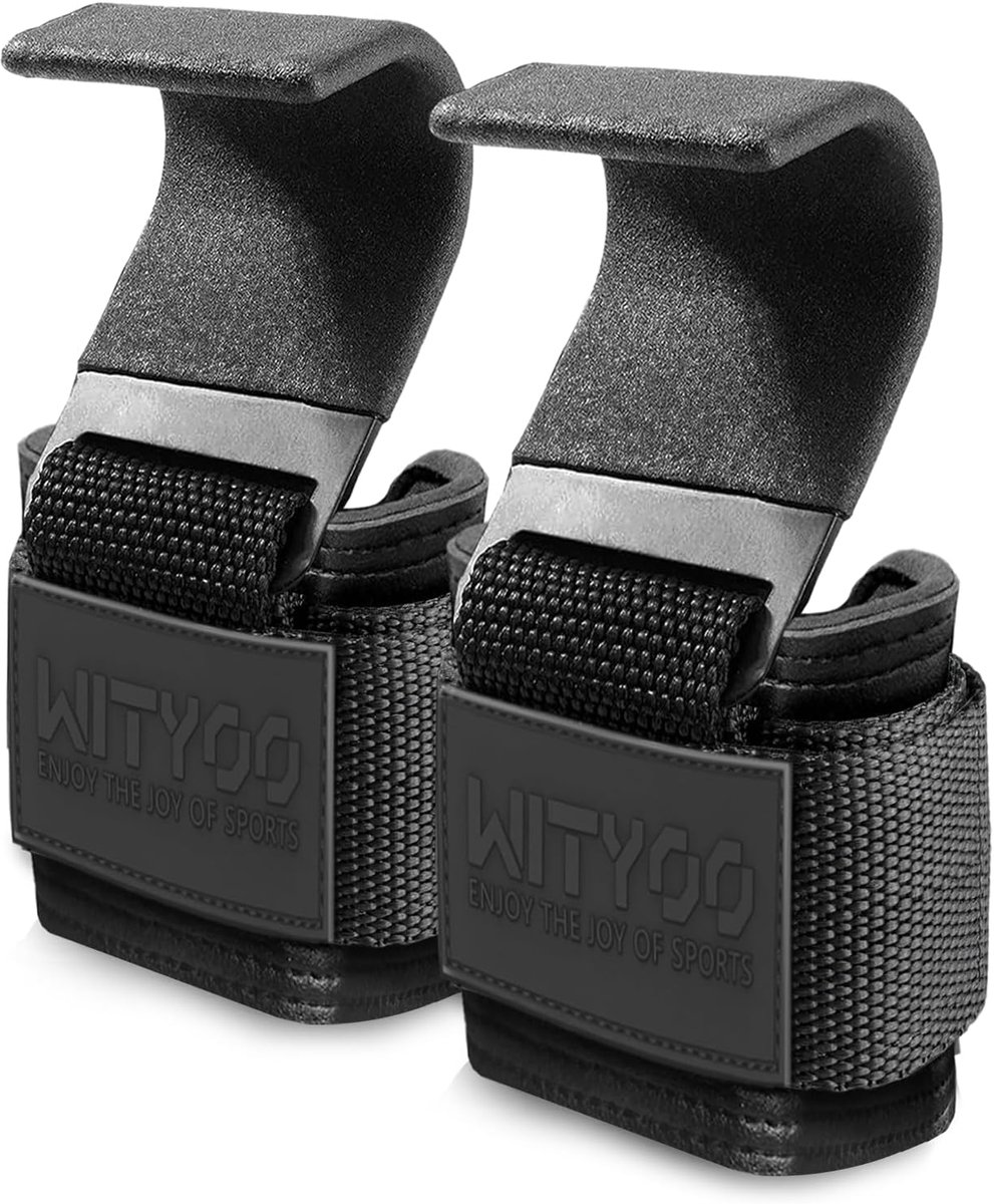 SnelShoppen - Weightlifting Hooks voor Deadlifts, Pull-Ups, Powerlifting - Fitness Wristbands voor Mannen en Vrouwen - Ideaal als Kerstcadeau voor Vad