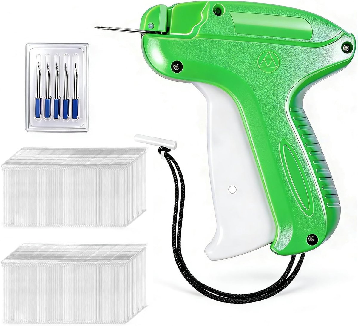 Thijox - Label pistool etiketteermachine met 5 reservenaalden en 5000 binddraden voor kleding prijskaartjes, labels, hoed en prijs merk label