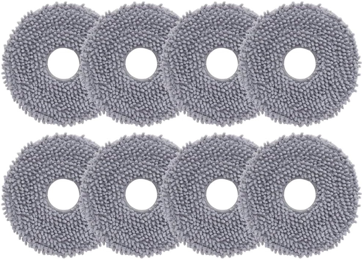 SnelShoppen - 8 Stuks Mop Pad Vervangende Mopdoek Accessoires voor Robotstofzuiger, Geschikt voor Q Revo/Qrevo MaxV/Qrevo Master/Qrevo Slim/Qrevo Pro/
