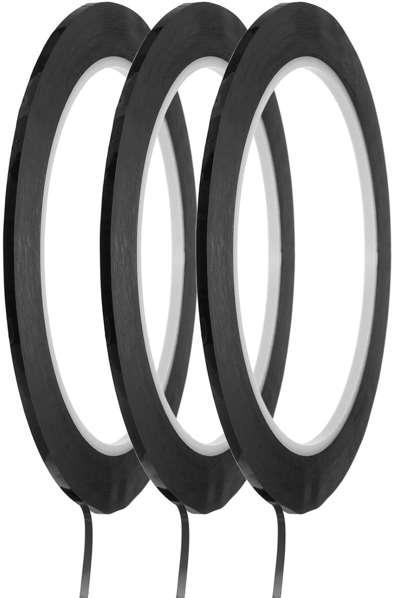 SnelShoppen - Zelfklevende Quarkzman Tape voor Whiteboard, 2 mm, 66 meter Grafische Tape in Zwart, Perfect voor Lijnen, Roosters, Scrapbooking, Kunsth