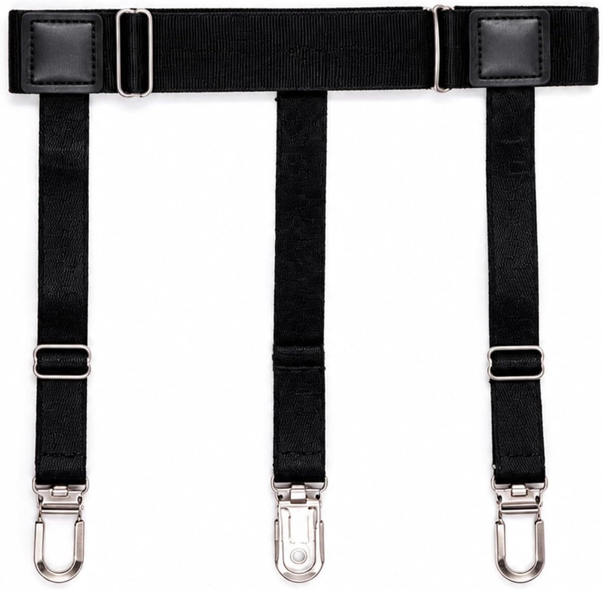 Hemdhouder voor heren, elastische kousenband met antislip clips, ideaal voor overhemden en kniekousen
