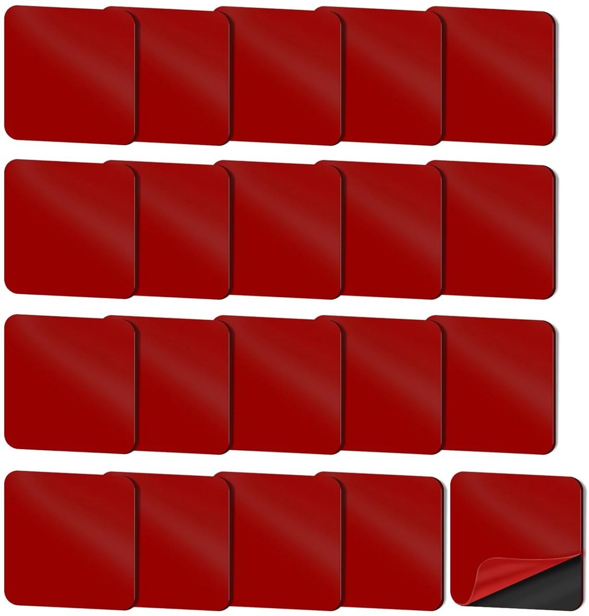 Thijox - 20 Stuks Zwarte Acryl Zelfklevende Montage Pads, Dubbelzijdige Waterdichte Schuim Pads voor Muren, Afbeeldingen, Kantoor, Achteruitkijkspiege