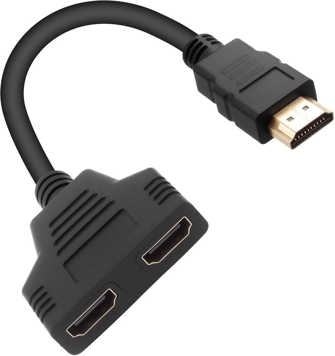 1080P Video Y-Adapter Kabel voor TV, Monitor en Projector - Dubbele Connector, 30cm Verbinding