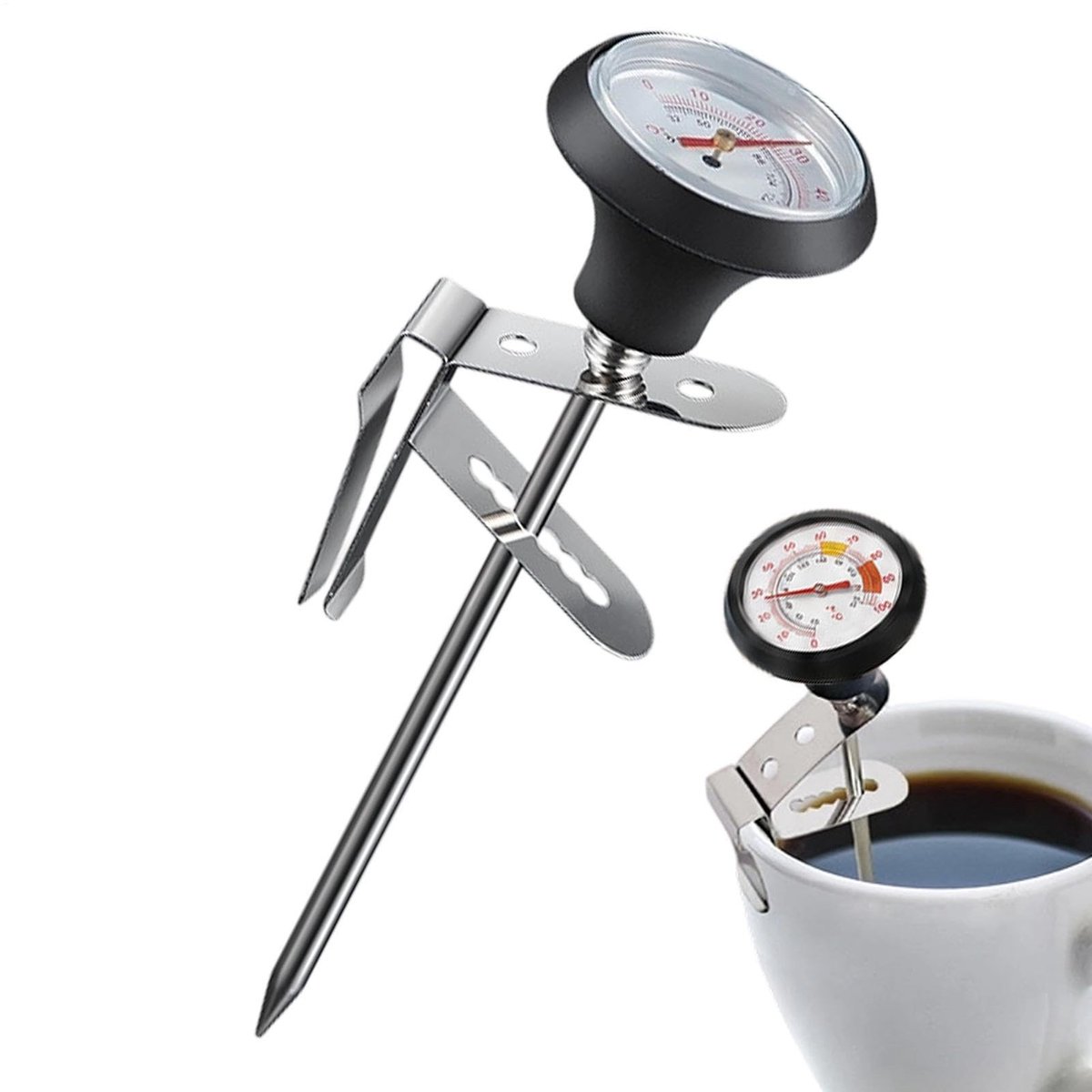 Melkopschuimer Temperatuurmeter - Direct afleesbare Sonde met Clip