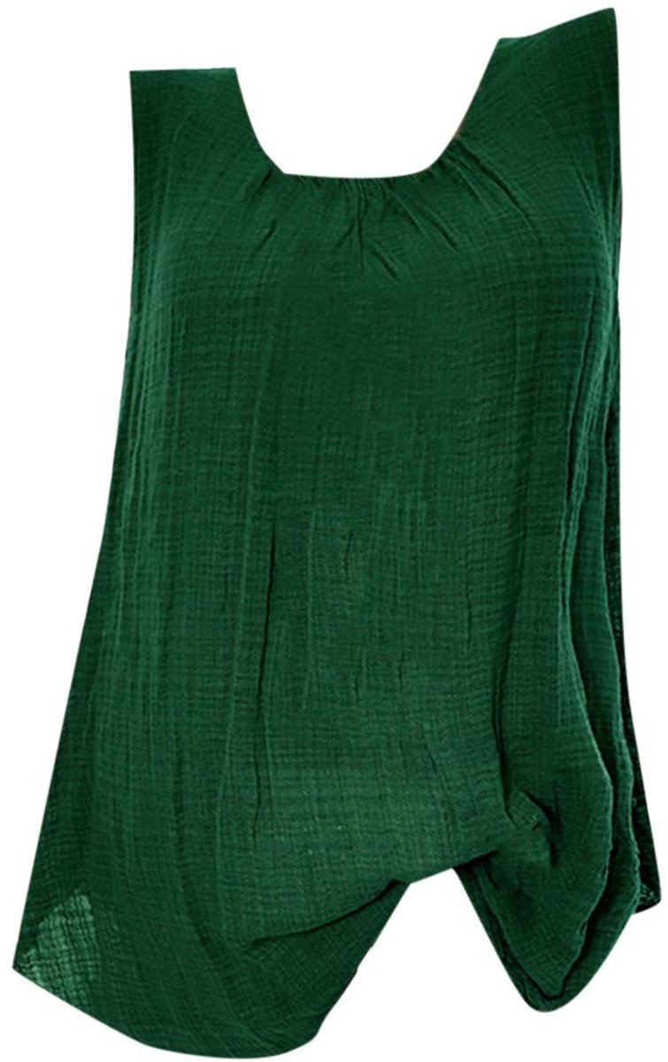 Dames Tanktop - Losse Pasvorm - Groene Linnen