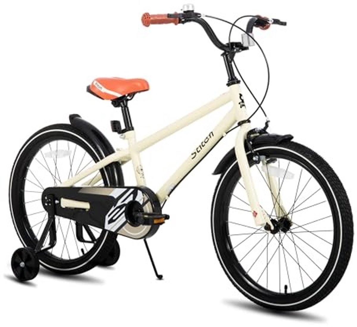 Kinderfiets 18 Inch met Standaard - Beige