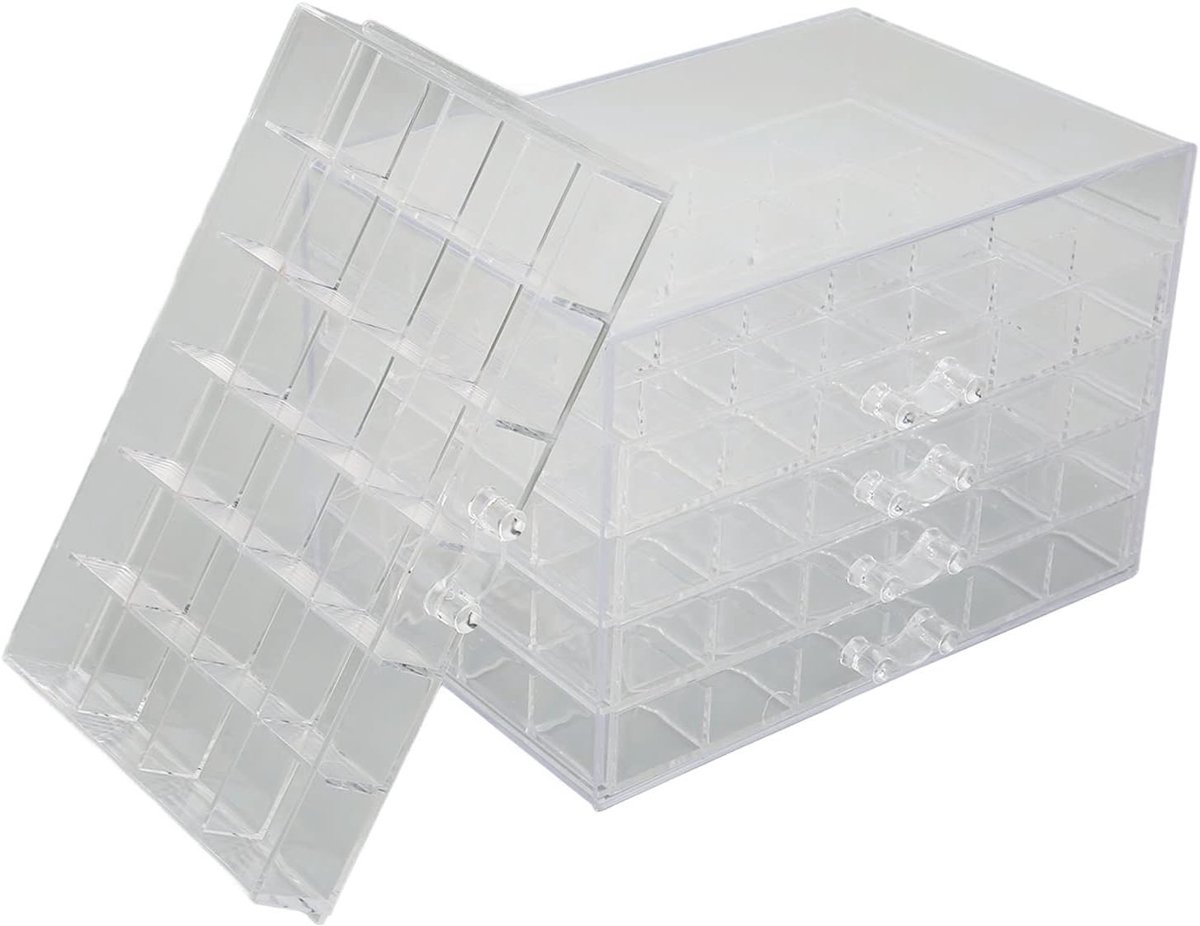 120 Grids Opbergdoos met 5 Laag Verwijderbare Lades voor Sieraden, Oorbellen en Accessoires