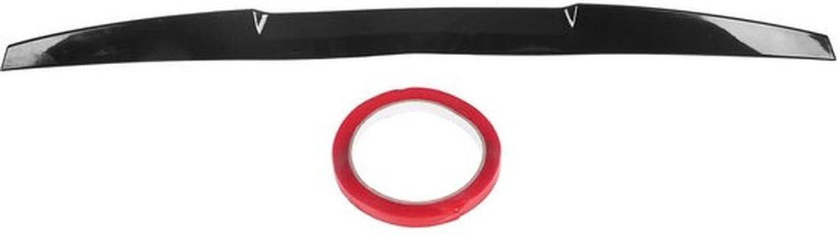 Auto Achterspoiler, Rubber Achtervleugel Trunk Spoiler Lip Zwart Universele Aerodynamische Auto Modificatie Accessoire (Zwart)