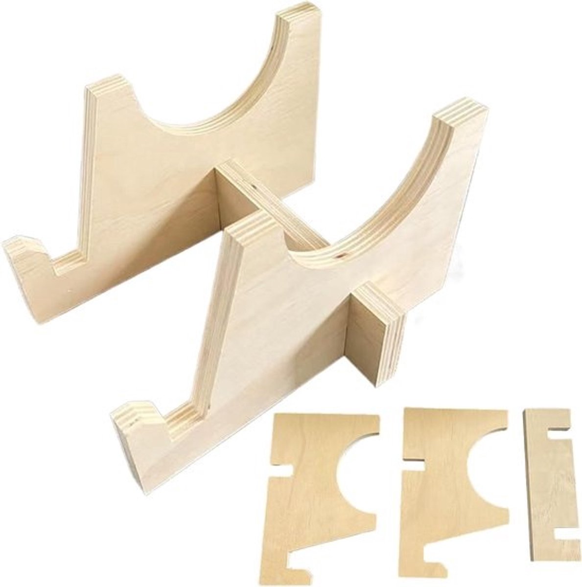 Opbergrek Balansbord - Trainer Beugel - Fitness Organisatie - Duurzaam Hout - 10 cm Groef - Houtkleur