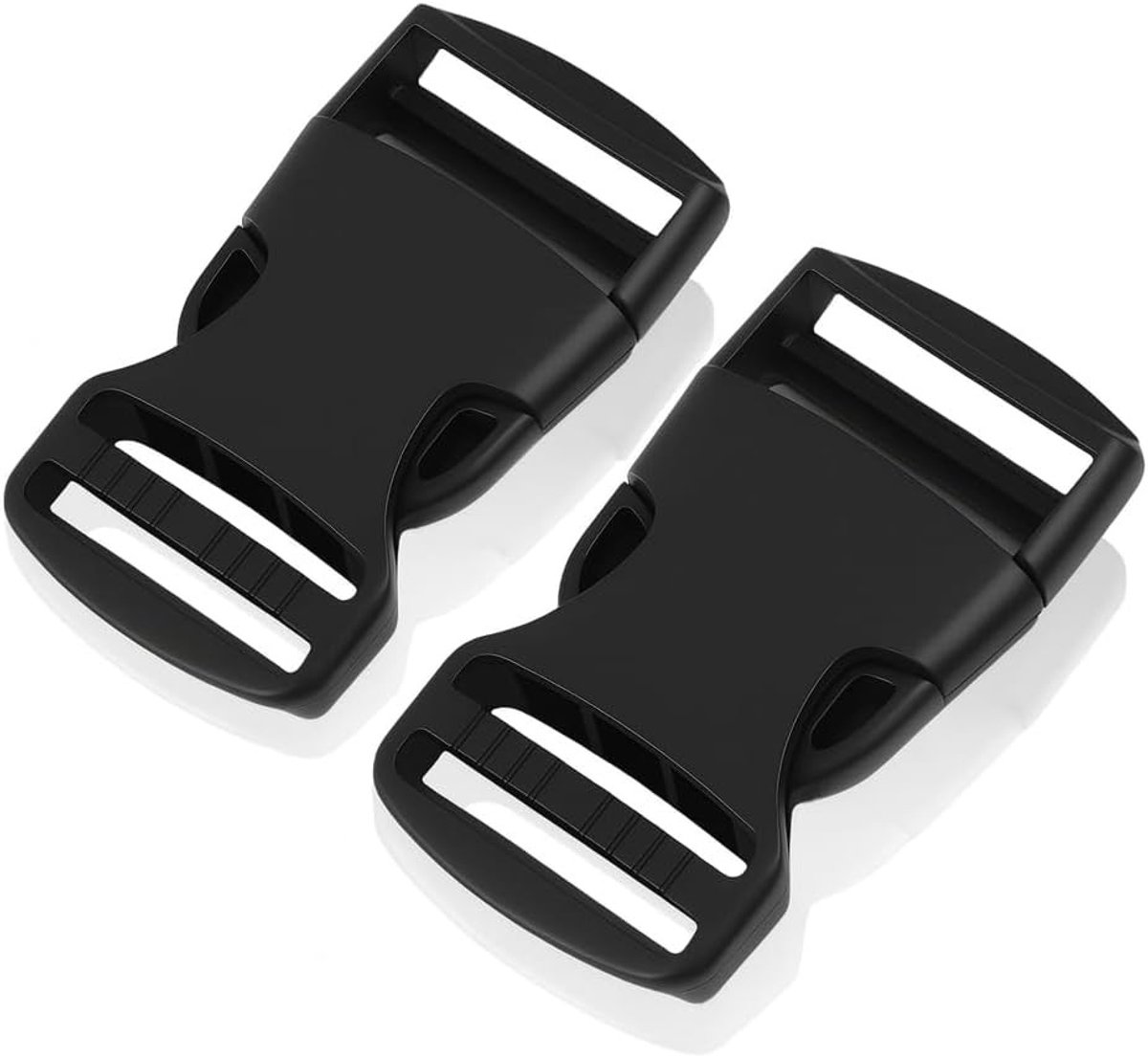 Set van 2 Snelsluitingen, 40mm Verstelbare Plastic Buckles voor Riemen, DIY Herstel en Buitenactiviteiten