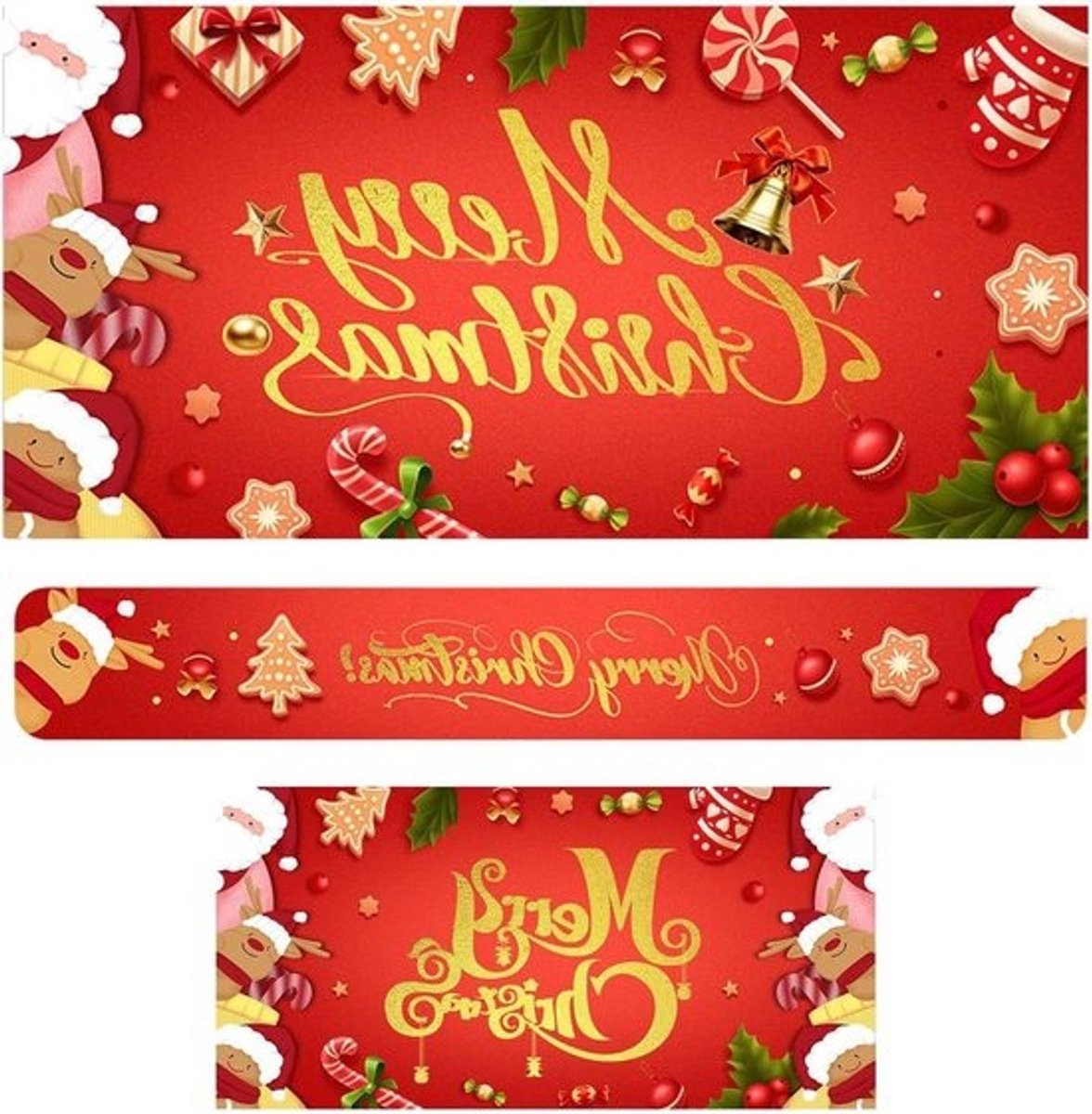 Kerst Geld Enveloppen - Kerstman Houder - Geld Organiseren - 6 Slots Organizer - 18 x 9 cm - Meerkleurig