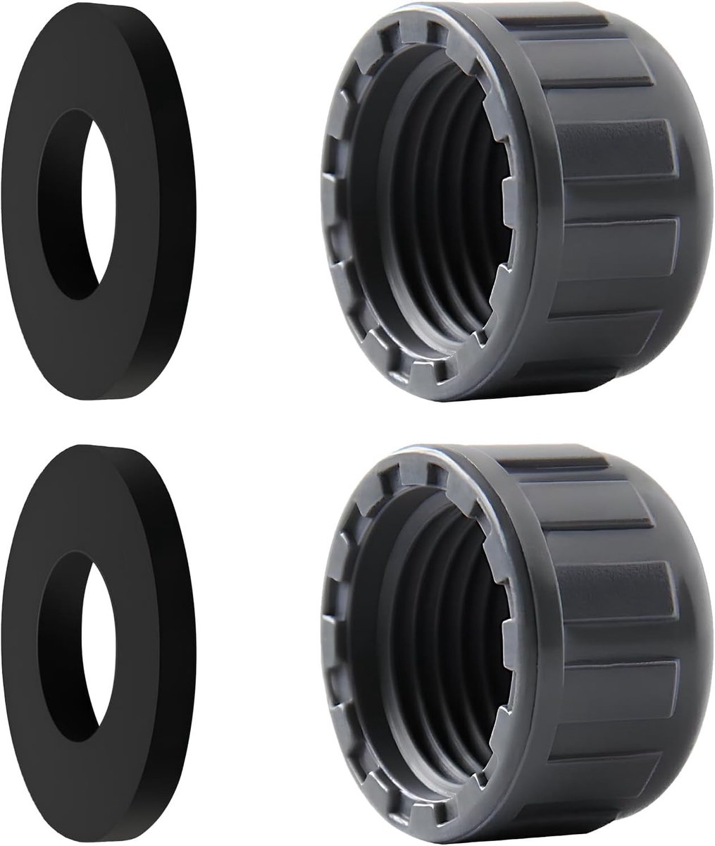 Pvc schroefdraaddop 1/2 inch - 2 stuks buiskap voor slangaansluitingen, waterdichte bescherming en binnendraad 20 mm