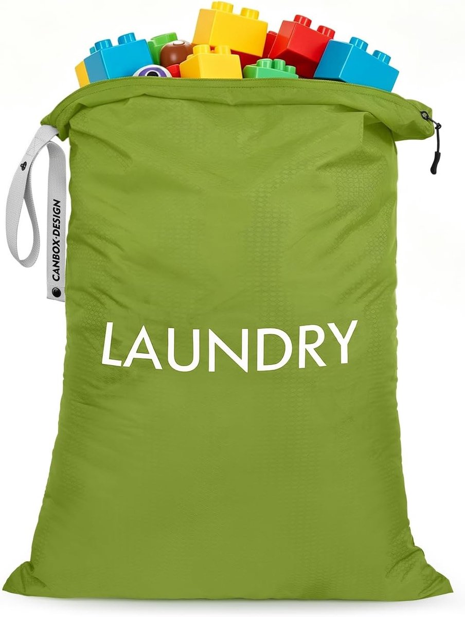 Extra grote waszak 50x70 cm voor vuile kleding, ideaal voor reizen, camping en studentenhuisvesting, nylon opbergoplossing voor natte en droge was
