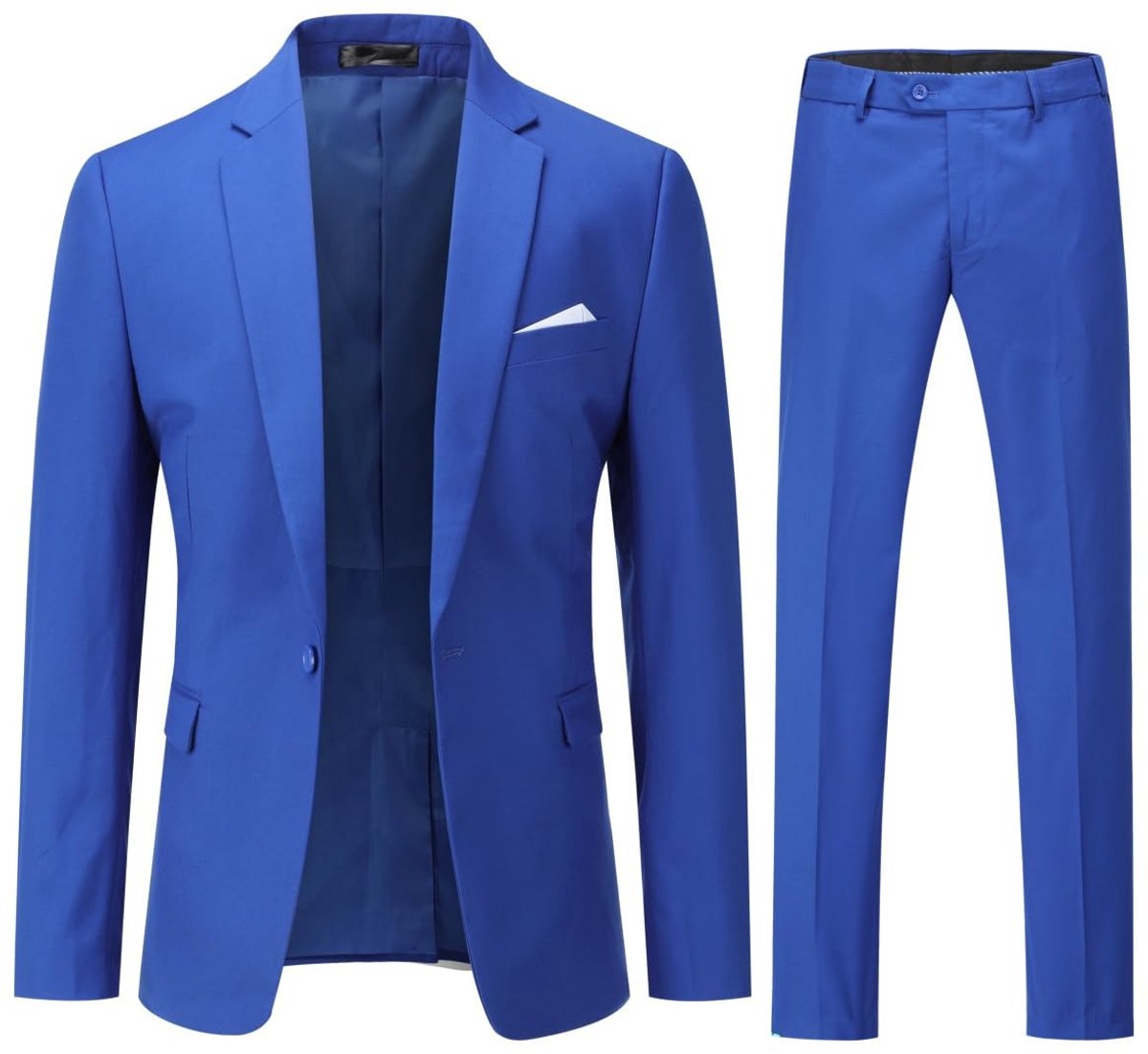 Heren Pak - Slim Fit - 2 Delig - Blauw