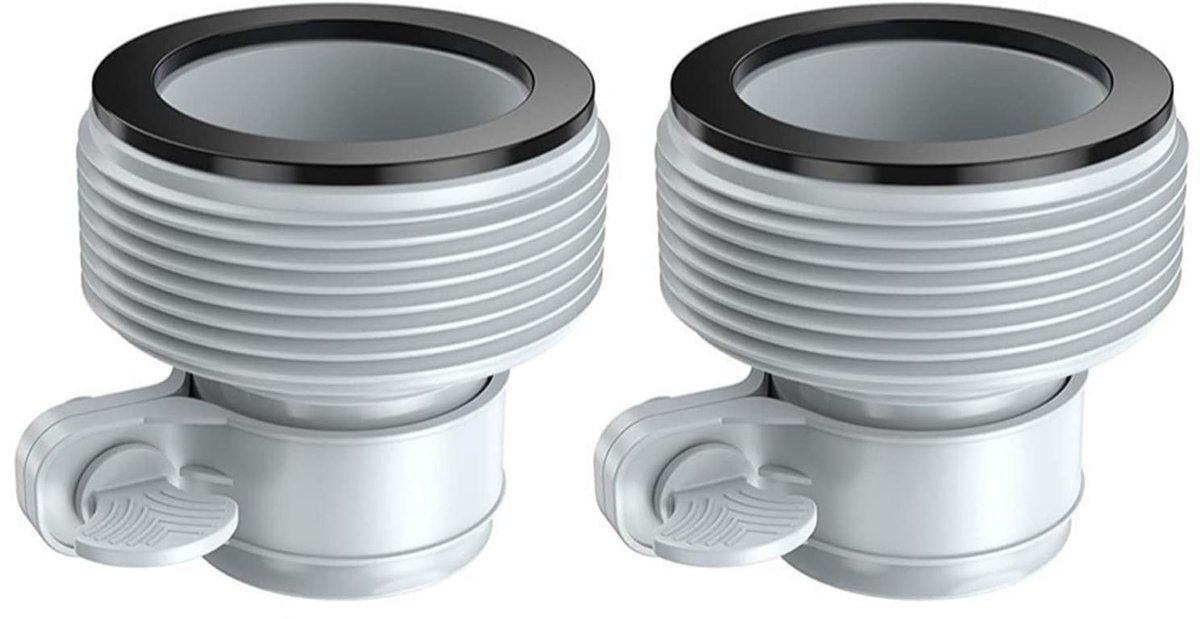 2 Stuks Pool Slang Adapters Type B - Verbinding 1.25 Inch naar 1.5 Inch