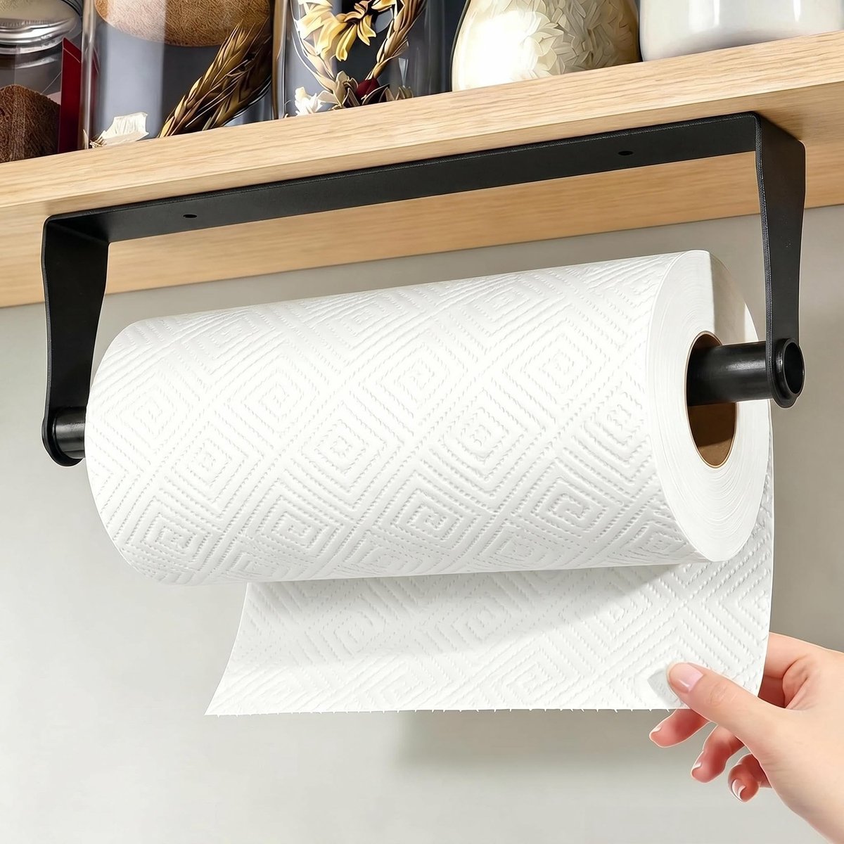Keuken Papier Handdoekhouder - Wandmontage Zwart