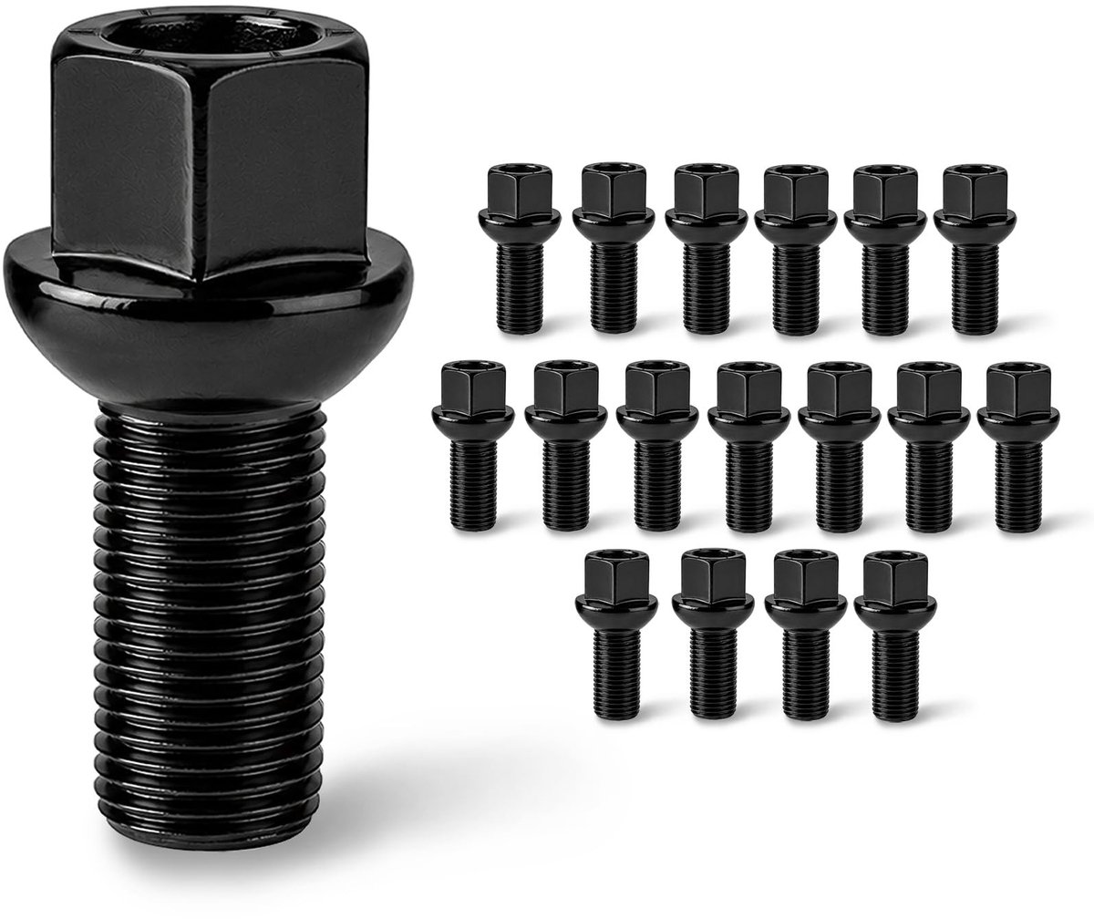 20 Wielbouten M14 x 1.5 - Zwart