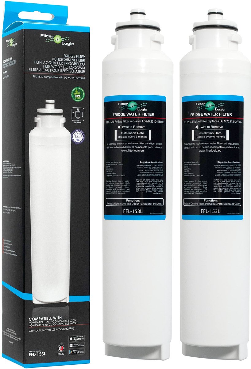 Waterfilter Cartridge - 2x Vervangingscartridge voor LG Koelkast