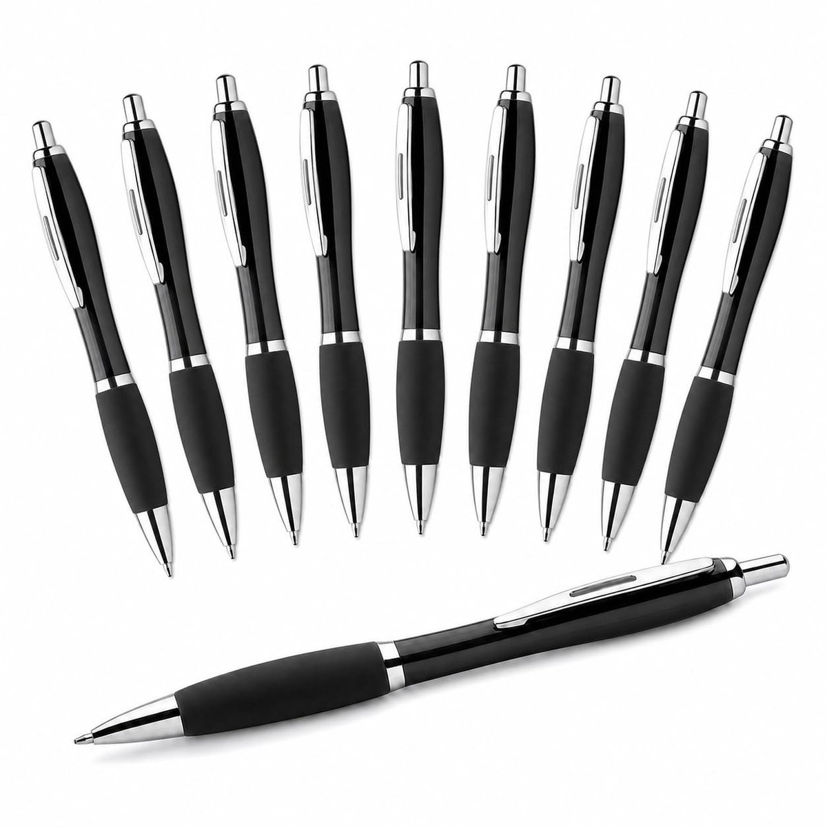 Ballpoint Pen Set van 10 Stuks - Ergonomisch met Antislip Grip - Blauw