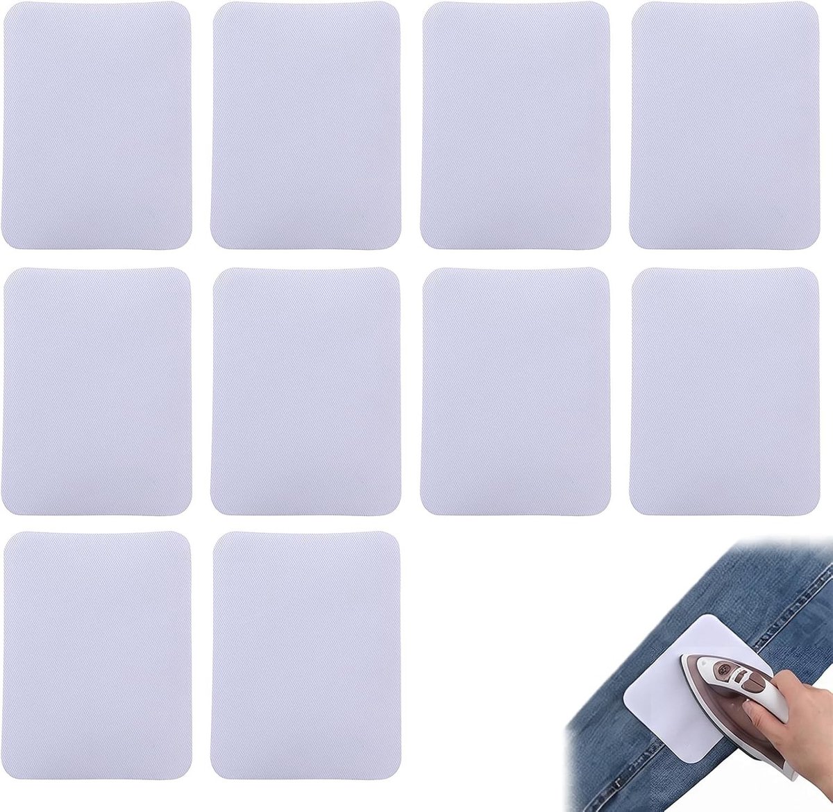 10 stuks opstrijkbare patches voor stoffen, kleefpatches, vliesstof en textieldecoratie