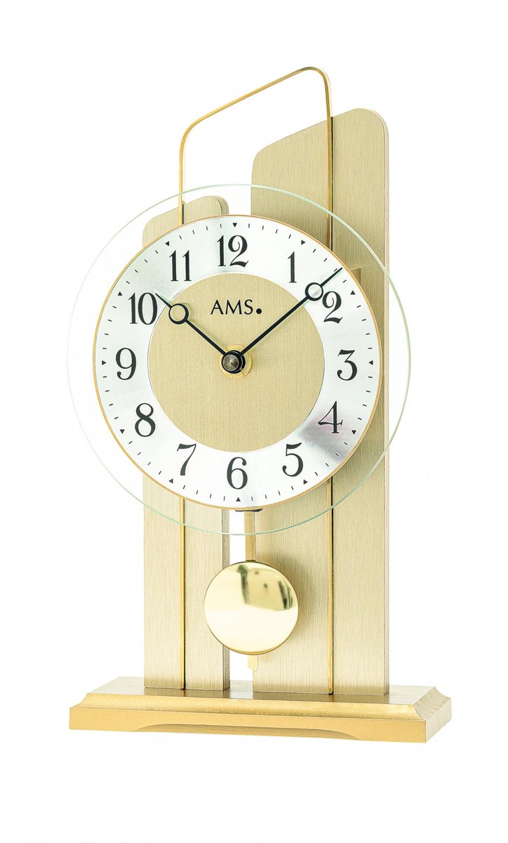 Tafelklok met Quartz Uurwerk - Houten Behuizing - Goud
