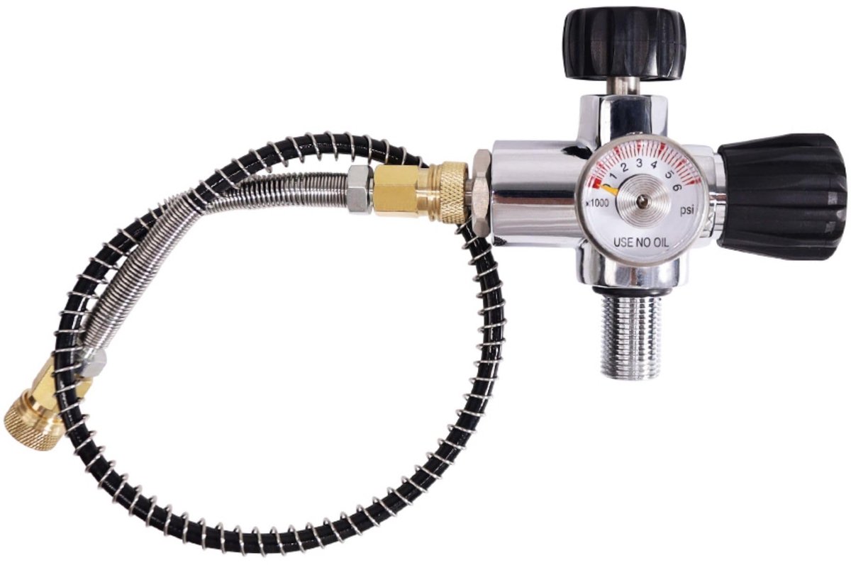 Upgrade Scuba Adapter M18×1.5 - Vulstation voor Tank met Drukmeter