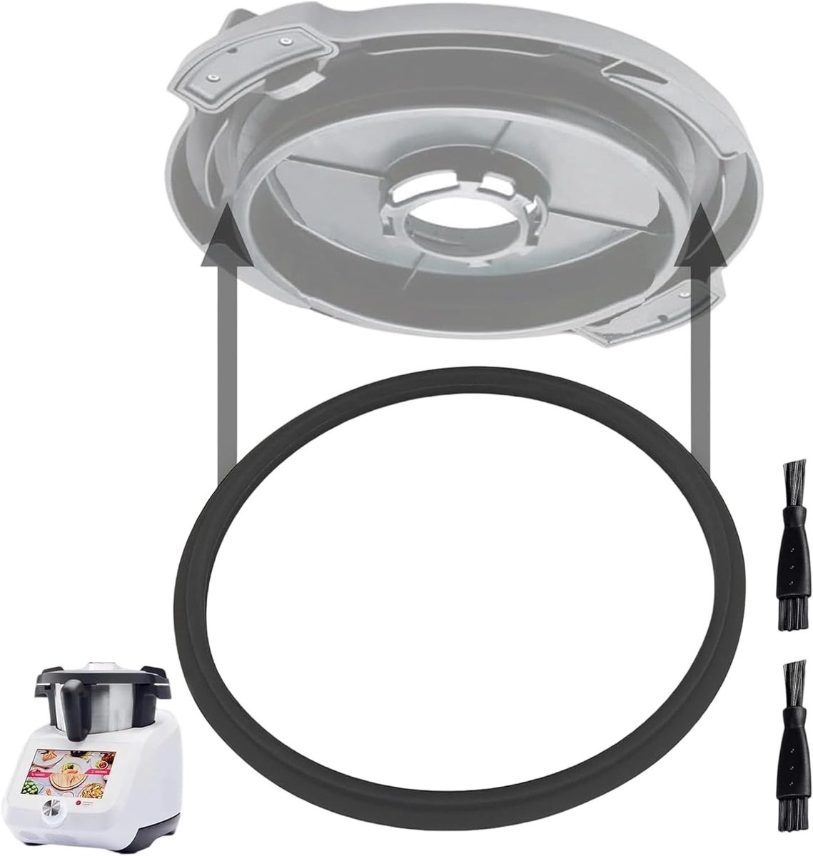 Siliconen Afsluitring voor Monsieur Cuisine Connect – BPA-vrij en Voedselveilig – Geschikt voor Mixers en Keukenapparatuur, Duurzaam en Betrouwbaar